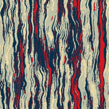 Klasik deniz mavisi, kırmızı, sarı, dikişsiz doku. Modern retro-yüzme modadan izler giyer. Memphis tarzı maskülen grunge soyut arka plan. Yüksek kaliteli jpg kumaşı.