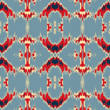 Eğlenceli pembe mavi beyaz el, pürüzsüz doku. Her yerde modern, parlak kadın mayosu modası var. Doodle funky soyut yaz plaj tarzı arka plan. Oyuncu yüksek kalite jpg örneği.