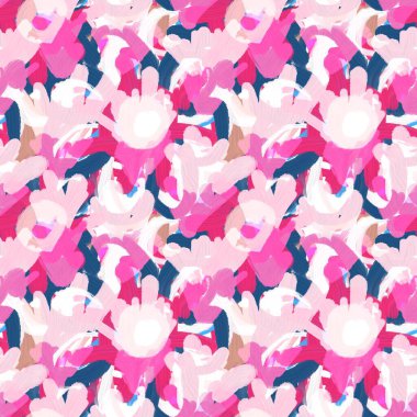 Eğlenceli pembe mavi beyaz el, pürüzsüz doku. Her yerde modern, parlak kadın mayosu modası var. Doodle funky soyut yaz plaj tarzı arka plan. Oyuncu yüksek kalite jpg örneği.