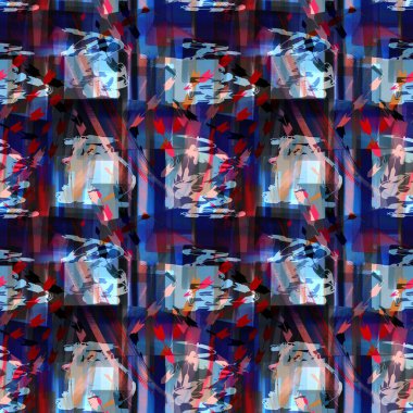 Eğlenceli pembe mavi beyaz el, pürüzsüz doku. Her yerde modern, parlak kadın mayosu modası var. Doodle funky soyut yaz plaj tarzı arka plan. Oyuncu yüksek kalite jpg örneği.