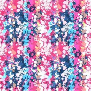 Eğlenceli pembe mavi beyaz el, pürüzsüz doku. Her yerde modern, parlak kadın mayosu modası var. Doodle funky soyut yaz plaj tarzı arka plan. Oyuncu yüksek kalite jpg örneği.