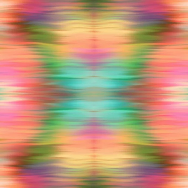 Optische Krawattenfärbekaleidoskop verschwimmen Textur Hintergrund. Nahtlos ausgewaschener Symmetrie-Ombre-Effekt. Retro geometrisches Spiegelmuster im Stil der 80er Jahre. Hohe Auflösung funky beach wear fashion textile — Stockfoto