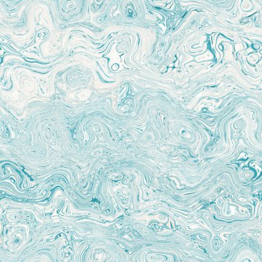 Ege mavisi benekli girdap mermer denizcilik dokusu arka planı. Yaz kıyı yaşam tarzı ev dekorasyonu. Sıvı mavi su akış efekti tekstil dikişsiz desen boyadı.