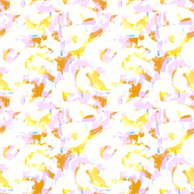 Mavi sarı desenli boya fırçası deseni. Sahilde yaşayan tekstil kumaşları için modern kusurlu, kusursuz bir arka plan. El yazısı, sanatsal suluboya tarzıyla basılmış.. 