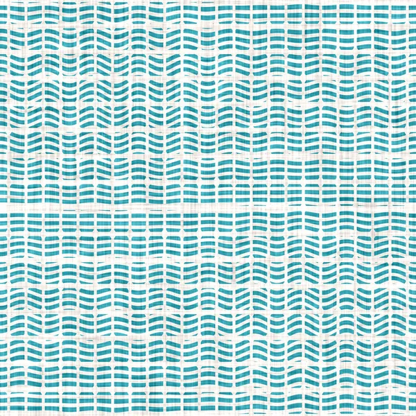 Aegean teal moteado lino fondo de textura náutica. Decoración del hogar estilo de vida costera de verano. Patrón sin costura textil teñido azul turquesa usado. — Foto de Stock