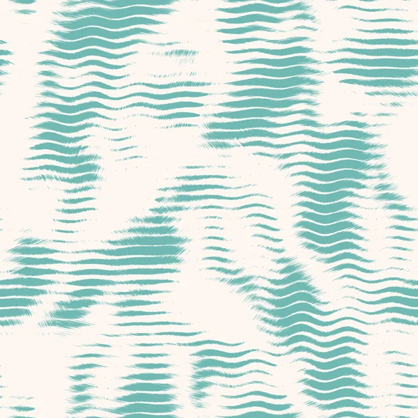 Egeo teal rotto striscia senza cuciture sfondo con grunge wave texture. Estate costiera stile di vita rustico grunge home decor tessuto. Turchese tinti lavati e intemperie modello ripetizione tessile. — Foto Stock