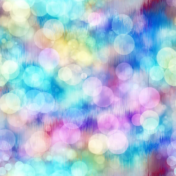 Seamless seventies tie dye bokeh texture. Hippie summer repeat background with ink dyed effect. — Stock Photo, Image