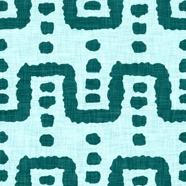 Ege 'nin deniz mavisi kırığı, rustik kumaş dokusu. Yaz mevsimi kıyı yaşam tarzı. Açık turkuaz mavi kumaş, tekstil dikişsiz desen oluşturur. Sahil evi kumaşlarını yıkadım.. 