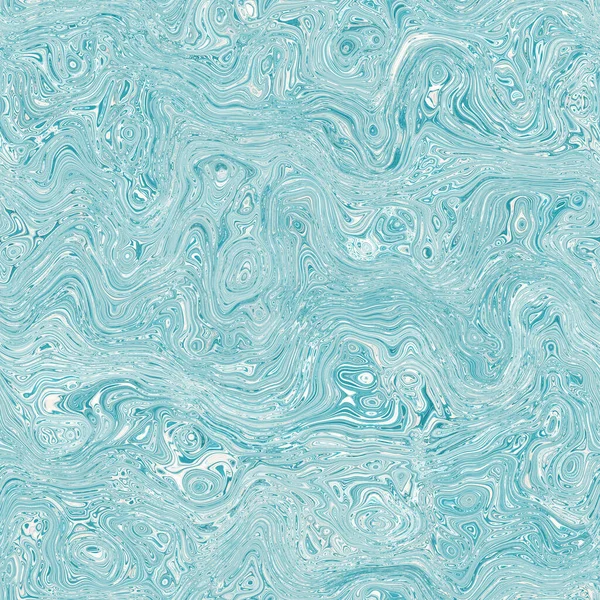 Aegean teal mottled swirl marble nautical texture background. Summer coastal living style home decor. Liquid fluid blue water flow effect dyed textile seamless pattern. — Stock Photo, Image