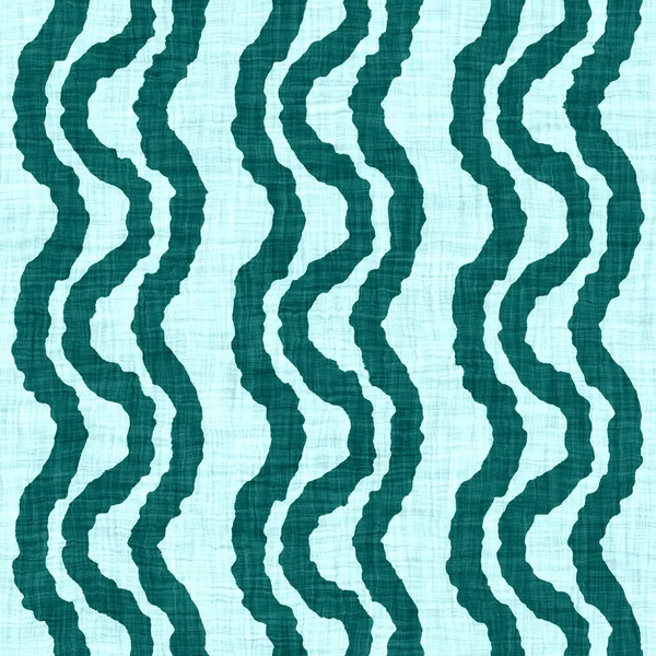 Teal egean quebrado listra rústico pano de fundo textura de linho. Linha de verão estilo de vida costeira. Luz turquesa azul efeito pano têxtil sem costura padrão. Lavado material de tecido cottage praia. — Fotografia de Stock