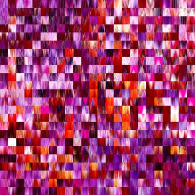 Optik düşük polyester piksel ızgara boya bulanık doku arka planı. Kusursuz yıkanmış geometrik ombre etkisi. 80 'lerin tarzı eski kare şekilli. Yüksek çözünürlüklü funky plaj giyin moda tekstil.