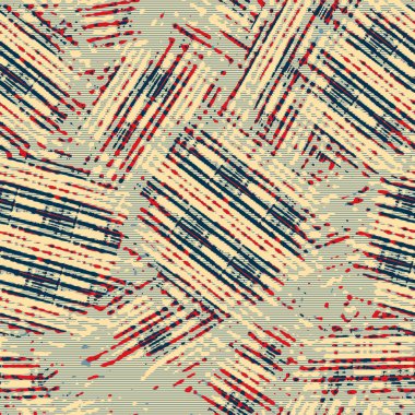 Eğlenceli sarı, kırmızı, soyut, dikişsiz doku. Modern retro-yüzme her yerde moda. Sahilde yaşam yastığı kaplaması ya da sahil evi kumaş arka planı. Yüksek kalite jpg batik swatch.