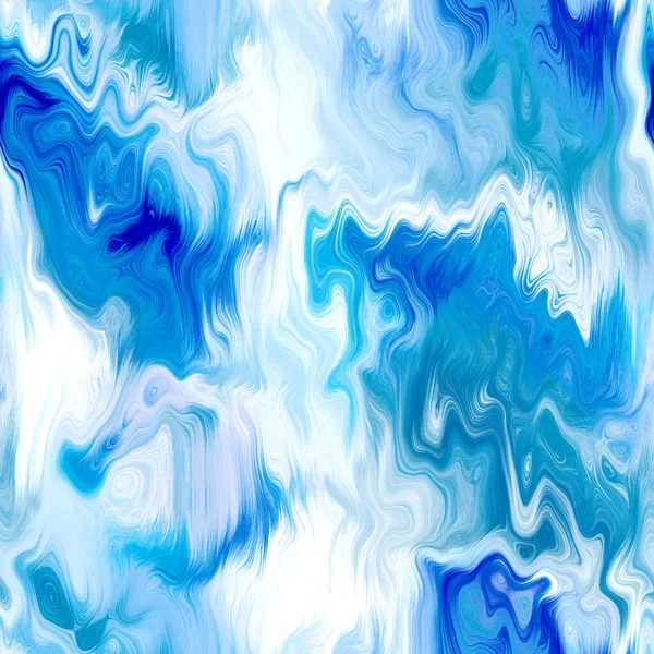 Wavy summer dip dye boho background. Wet ombre color blend for beach swimwear, trendy fashion print. Dripping paint digital fluid watercolor swirl effect. High resolution seamless pattern material.