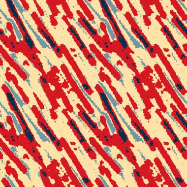 Benekli deniz mavisi, kırmızı, sarı, pürüzsüz doku. Modern retro-yüzme modadan izler giyer. Memphis tarzı maskülen grunge soyut arka plan. Yüksek kaliteli jpg kumaşı.