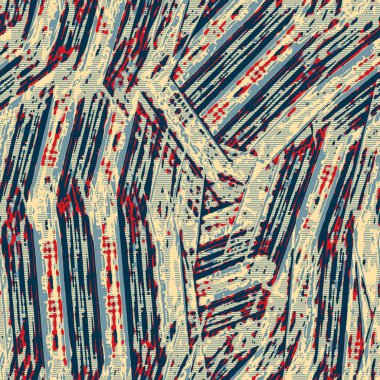 Eğlenceli sarı, kırmızı, soyut, dikişsiz doku. Modern retro-yüzme her yerde moda. Sahilde yaşam yastığı kaplaması ya da sahil evi kumaş arka planı. Yüksek kalite jpg batik swatch.