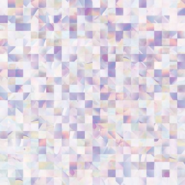 Optik düşük polyester piksel ızgara boya bulanık doku arka planı. Kusursuz yıkanmış geometrik ombre etkisi. 80 'lerin tarzı eski kare şekilli. Yüksek çözünürlüklü funky plaj giyin moda tekstil.