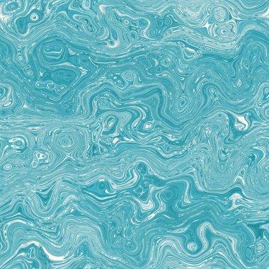 Ege mavisi benekli girdap mermer denizcilik dokusu arka planı. Yaz kıyı yaşam tarzı ev dekorasyonu. Sıvı mavi su akış efekti tekstil dikişsiz desen boyadı.