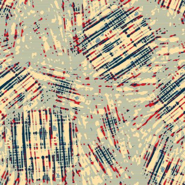 Eğlenceli sarı, kırmızı, soyut, dikişsiz doku. Modern retro-yüzme her yerde moda. Sahilde yaşam yastığı kaplaması ya da sahil evi kumaş arka planı. Yüksek kalite jpg batik swatch.