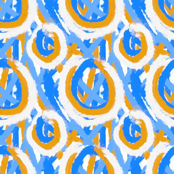 Μπλε κίτρινο ανάγλυφο σχέδιο πινέλου χρώματος. Σύγχρονη ατελής διασκέδαση αδιάλειπτη φόντο για παράκτια διαβίωσης ύφασμα. Χέρι ζωγραφισμένο σε όλο το σχέδιο με καλλιτεχνικό στυλ ακουαρέλα. — Φωτογραφία Αρχείου