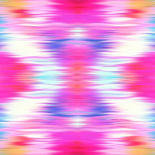 Optická kravata barvivo kaleidoskop rozmazání textury pozadí. Bezproblémový ombre efekt ombre. Osmdesátá léta styl retro geometrické zrcadlo vzor. Funky Beach oblečení módní textil s vysokým rozlišením — Stock fotografie