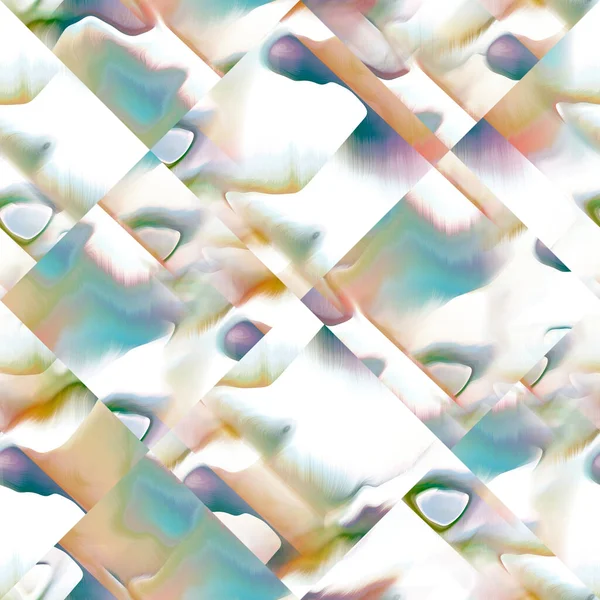 Optisk glitch slips färgämne geometrisk konsistens bakgrund. Material för sömlös vätskeflödeseffekt. Modern vågig våt tvätt brokig vätskeblandning mönster. — Stockfoto