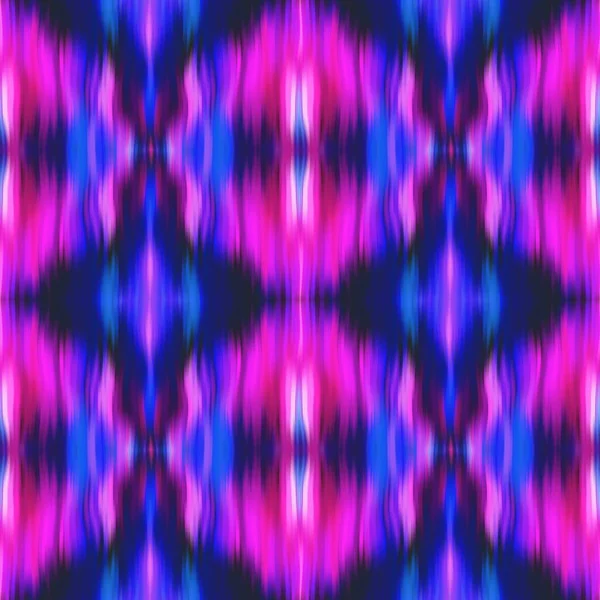 Optical tie dye kaleidoscope blur texture background. Seamless washed out symmetry ombre effect. 80s style retro geometric mirror pattern. High resolution funky beach wear fashion textile — Stock Photo, Image