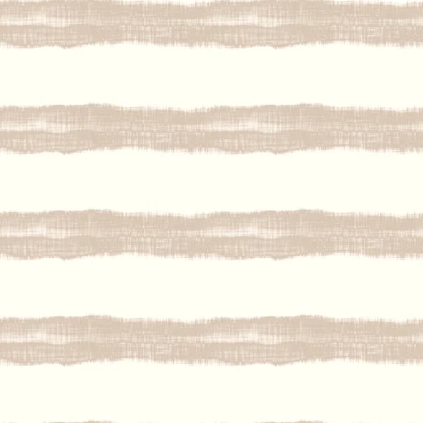 Minimal ecru jute plain horizontal stripe texture pattern. Two tone washed out beach decor background. Modern rustic brown sand color design. Seamless striped distress shabby chic pattern. — Stock Photo, Image