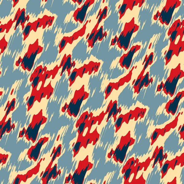 Benekli deniz mavisi, kırmızı, sarı, pürüzsüz doku. Modern retro-yüzme modadan izler giyer. Memphis tarzı maskülen grunge soyut arka plan. Yüksek kaliteli jpg kumaşı.