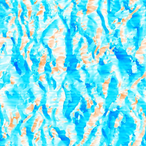 Dalgalı yaz boyası arka planı. Plaj mayosu için farklı renk karışımı, modaya uygun moda baskı. Boho dijital suluboya efekti damlatıyor. Yüksek çözünürlüklü, kusursuz desen materyali.