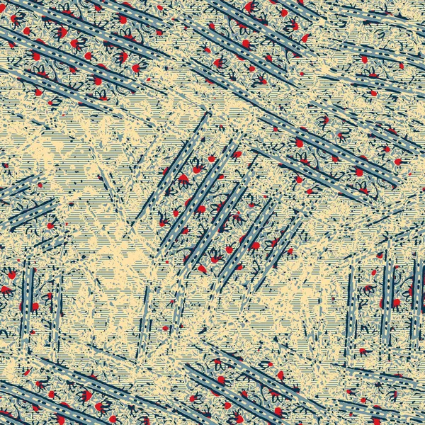 Szórakoztató sárga kék piros absztrakt zökkenőmentes textúra. Modern retro úszás viselet divat az egész nyomtatott. Parti élő párna fedél design vagy tengerparti ház szövet háttér. Kiváló minőségű jpg batik swatch. — Stock Fotó