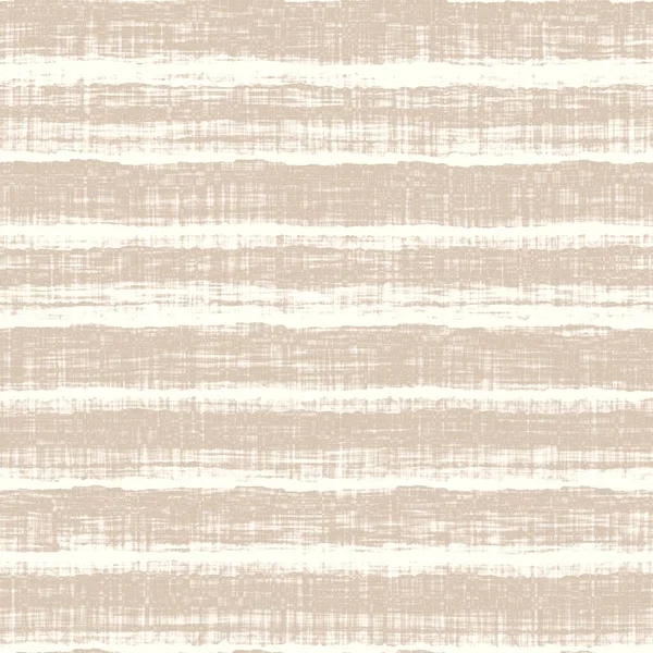 Minimal ecru jute wavy stripe texture pattern. Two tone washed out beach decor background. Modern rustic brown sand color design. Seamless striped distress pattern for shabby chic coastal living. — Stock Photo, Image