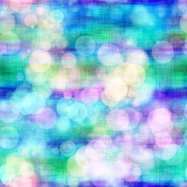 Seamless seventies tie dye bokeh texture. Hippie summer repeat background with ink dyed effect. — Stock Photo, Image