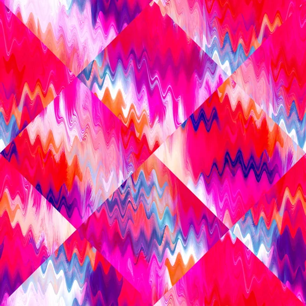 Οπτική δυσλειτουργία γραβάτα χρωματική γεωμετρική υφή φόντο. Απρόσκοπτη ροή υγρού υλικού. Σύγχρονη κυματιστή υγρή πλύση ποικιλόμορφη μοτίβο μείγμα υγρών. — Φωτογραφία Αρχείου