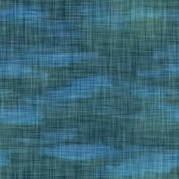 Modré skvrnité víření vln rustikální lněné textury pozadí. Letní plážový styl pruhované domácí dekorační tkaniny. Barvené praní vlnitý pobřežní žijící textilní efekt. Vysoce kvalitní jpg bezešvé vzor hodinky. — Stock fotografie