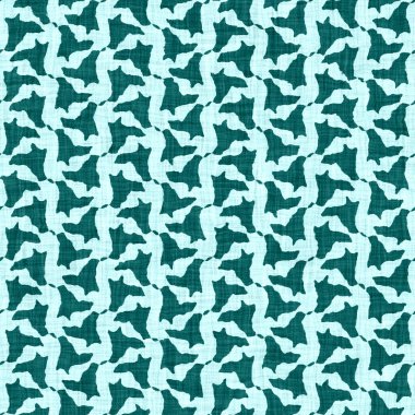 Ege mavisi benekli kırsal halka keten dokusu arka plan. Yazın benekli kıyı yaşam tarzı. Açık turkuaz mavi kumaş, tekstil dikişsiz desen oluşturur. Sahil evi kumaşlarını yıkadım.. 