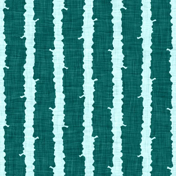 Aegean teal broken stripe rustic linen texture background. Summer line coastal living style. Light turquoise blue cloth effect textile seamless pattern. Washed out beach cottage fabric material. — Stock Photo, Image