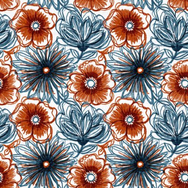 Sahil kulübesi mavi kırsal, pürüzsüz doku. Sahildeki el baskının üzerine batik etkisi çizmiş. Modern keten kaplamalı arka plan. Yüksek kaliteli jpg kumaşı.