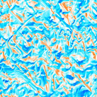 Dalgalı yaz boyası arka planı. Plaj mayosu için farklı renk karışımı, modaya uygun moda baskı. Boho dijital suluboya efekti damlatıyor. Yüksek çözünürlüklü, kusursuz desen materyali.