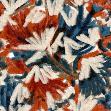 Sahil kulübesi mavi kırsal, pürüzsüz doku. Sahildeki el baskının üzerine batik etkisi çizmiş. Modern keten kaplamalı arka plan. Yüksek kaliteli jpg kumaşı.