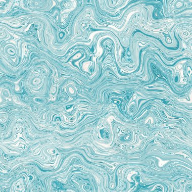 Ege mavisi benekli girdap mermer denizcilik dokusu arka planı. Yaz kıyı yaşam tarzı ev dekorasyonu. Sıvı mavi su akış efekti tekstil dikişsiz desen boyadı.