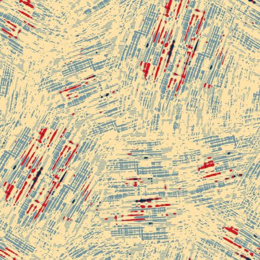 Eğlenceli sarı, kırmızı, soyut, dikişsiz doku. Modern retro-yüzme her yerde moda. Sahilde yaşam yastığı kaplaması ya da sahil evi kumaş arka planı. Yüksek kalite jpg batik swatch.