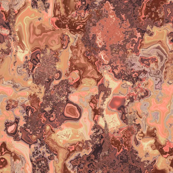 Marble swirl rock seamless natural texture. Earthy tone rough grain semi precious stone effect pattern background tile. — Stock Photo, Image