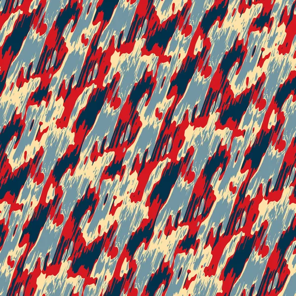 Gevlekte marine blauw rood geel naadloze textuur. Moderne retro zwemmode allover print. Memphis stijl mannelijke grunge abstracte achtergrond. Hoge kwaliteit jpg staal. — Stockfoto
