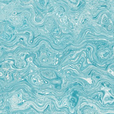 Ege mavisi benekli girdap mermer denizcilik dokusu arka planı. Yaz kıyı yaşam tarzı ev dekorasyonu. Sıvı mavi su akış efekti tekstil dikişsiz desen boyadı.