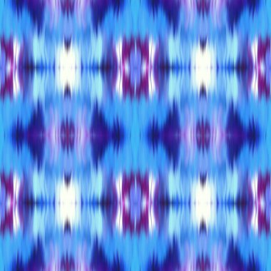 Optik kravat boyası kaleydoskop bulanık doku arka planı. Kusursuz simetri ombre etkisi geçti. 80 'lerin stili eski geometrik ayna deseni. Yüksek çözünürlüklü funky plaj giyin moda tekstili