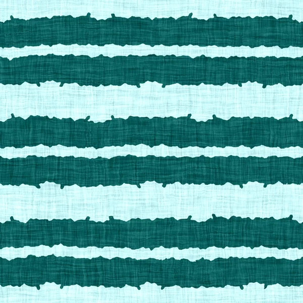 Egeïsche teal gebroken streep rustieke linnen textuur achtergrond. Zomer lijn kustleven stijl. Licht turquoise blauwe doek effect textiel naadloos patroon. Uitgewassen strand cottage stof materiaal. — Stockfoto