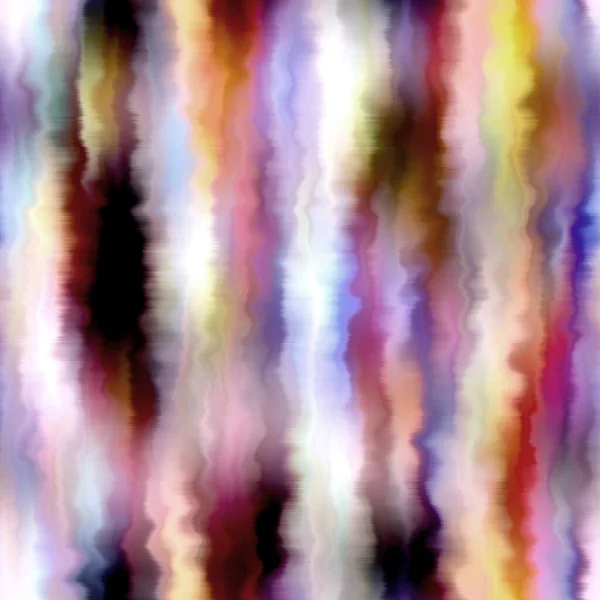 Blödning vertikal rand sommar slips färgämne batik strand slitage mönster. Sömlös variegerad lutning utrymme färgade shibori effekt. Tvättas ut måleri trendiga mode tryck bakgrund. — Stockfoto