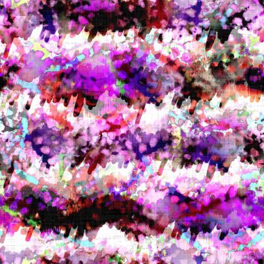 Dağınık yaz kravatlı batik plaj desenli. Kusursuz renkli lekeli uzay boyalı efekt modayı. Yumuşak döşenmiş arka plan yıkanmış. 