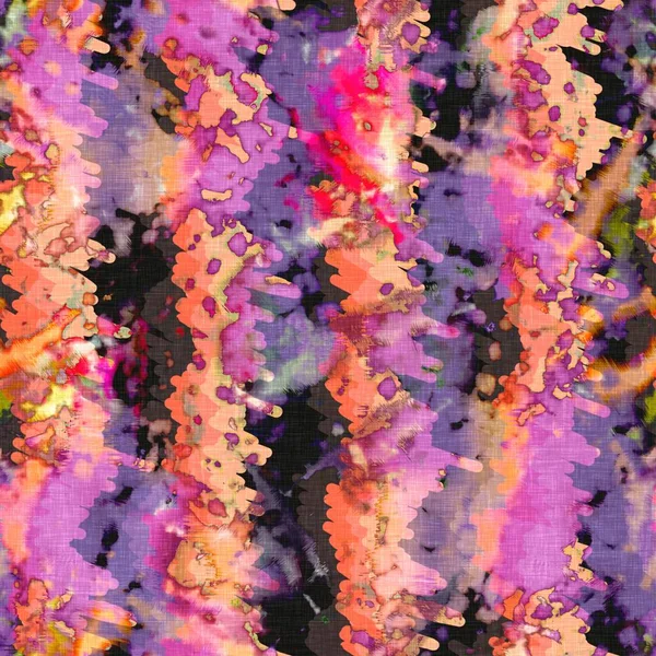 Rommelige zomer stropdas kleurstof batik strand slijtage patroon. Naadloze kleurrijke vlek ruimte geverfd effect mode. Uitgewassen zachte stoffering achtergrond. — Stockfoto
