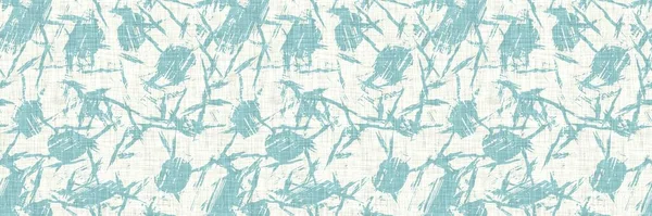 Ege 'nin deniz mavisi çizgili kenar şeridi keten dokusu arka planı. Kıyı tarzı ev dekorasyonu kumaş efekti. Deniz yeşili grunge kenar malzemesi. Dekoratif tekstil lekesiz desenli afiş. 